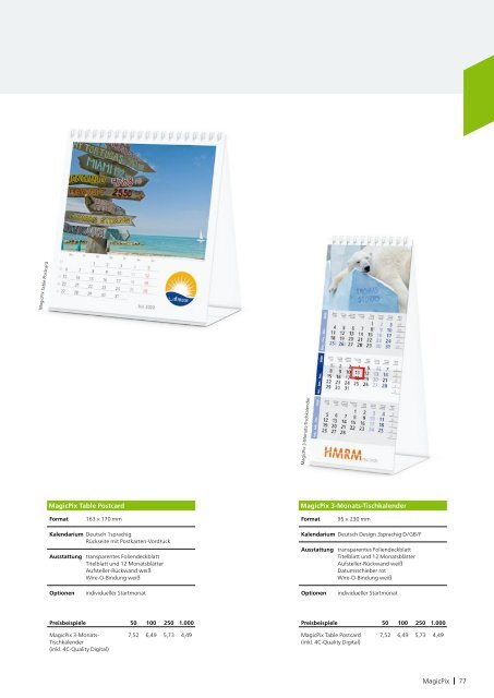 Werbekalender, Kalender als Werbemittel, individuell bedruckt, in Ihrem Design