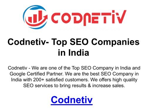 Top SEO Companies in India