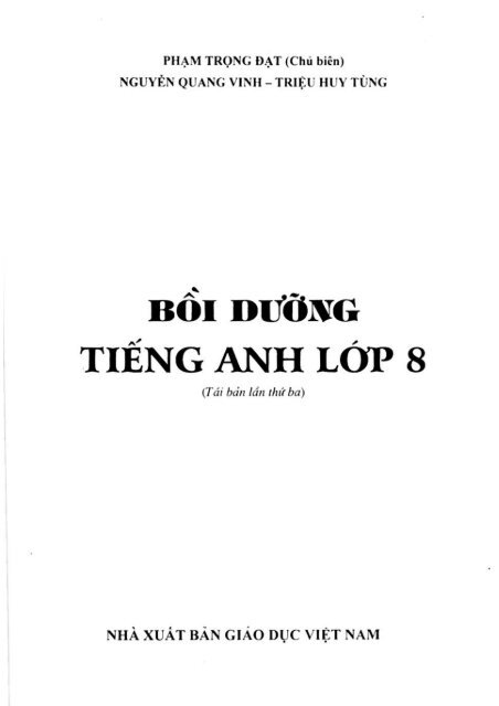 Bồi dưỡng tiếng anh lớp 8