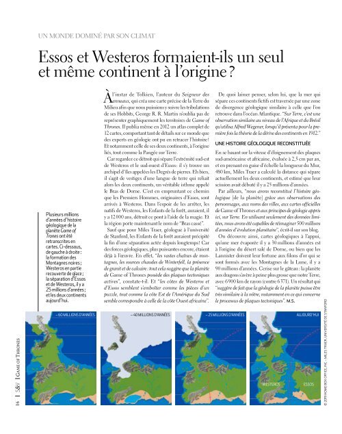 Science & Vie- Spécial Game of Thrones 