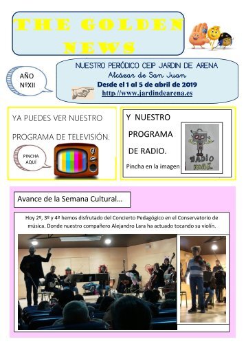 THE GOLDEN NEWS. Nº 22. 2018/2019