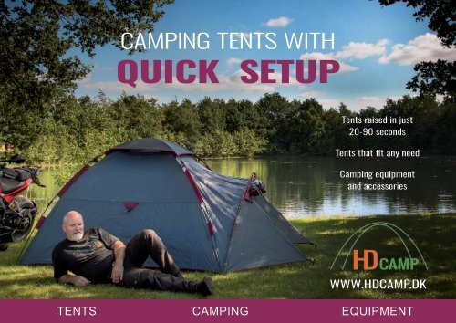 Camping tents with setup