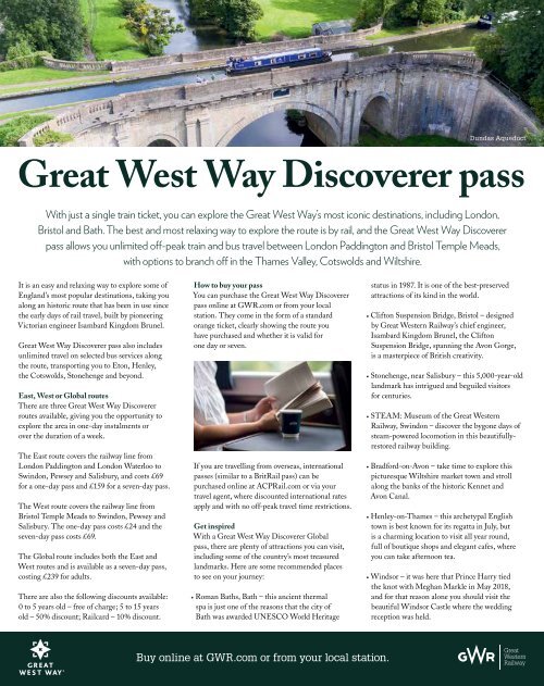 Great West Way® Travel Magazine | Issue 01
