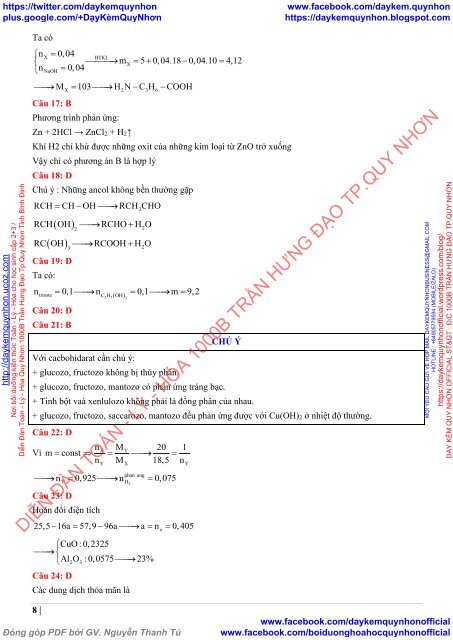 BỘ ĐỀ THI THỬ THPTQG 2019 - MÔN HÓA - CẢ NƯỚC - CÓ LỜI GIẢI CHI TIẾT (LẦN 13) (21 ĐỀ CHUẨN CẤU TRÚC CỦA BỘ GIÁO DỤC - LOVEBOOK.VN NGÀY 08.04.2019)