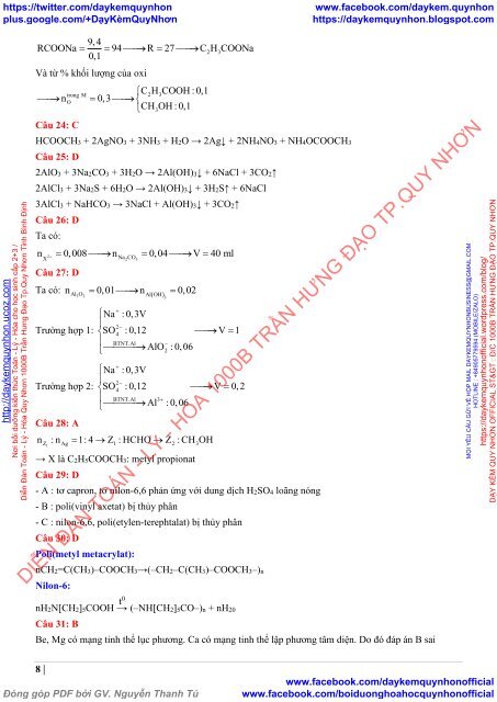 BỘ ĐỀ THI THỬ THPTQG 2019 - MÔN HÓA - CẢ NƯỚC - CÓ LỜI GIẢI CHI TIẾT (LẦN 13) (21 ĐỀ CHUẨN CẤU TRÚC CỦA BỘ GIÁO DỤC - LOVEBOOK.VN NGÀY 08.04.2019)