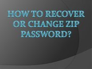 how to recover zip password 