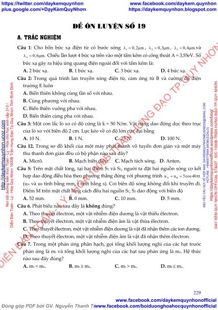 TÀI LIỆU LUYỆN THI THPT MÔN VẬT LÝ (DẠY KÈM QUY NHƠN OFFICIAL - COLLECTED AND SHARED)