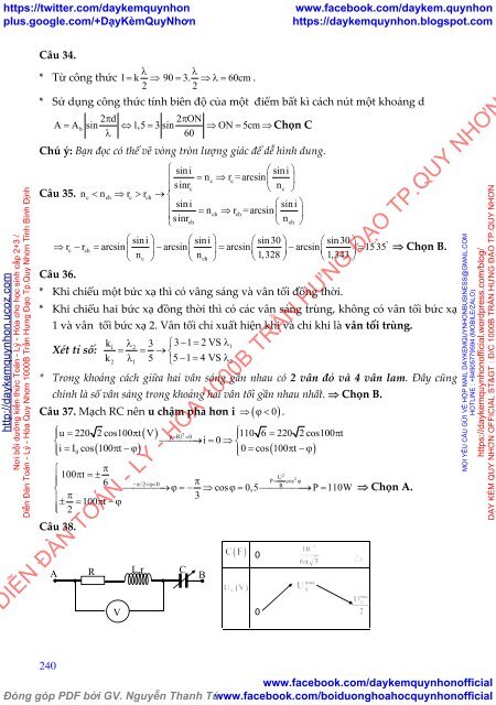 TÀI LIỆU LUYỆN THI THPT MÔN VẬT LÝ (DẠY KÈM QUY NHƠN OFFICIAL - COLLECTED AND SHARED)