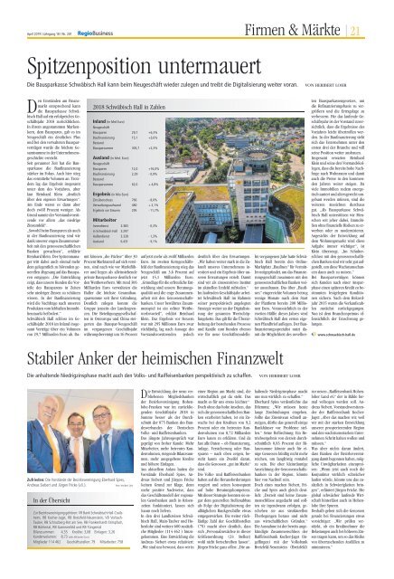 RegioBusiness Nr. 201 - 04.2019