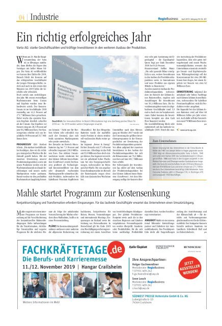 RegioBusiness Nr. 201 - 04.2019