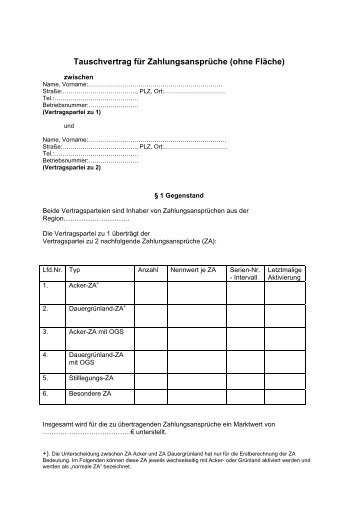 Tauschvertrag Magazine