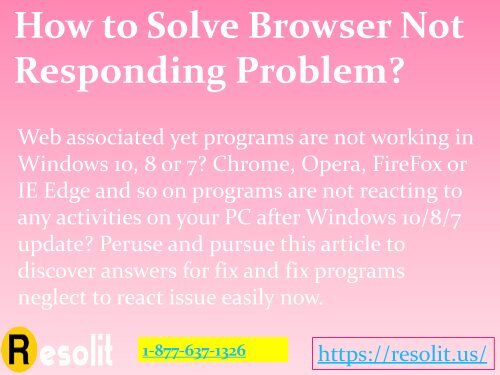 web browser not working