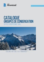 Tecumseh Catalogue 2019 groupes de condensation offre européenne 50Hz