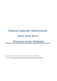 Festival Calendar Netherlands 2019