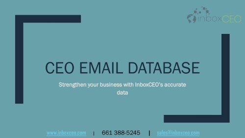Where can I avail US targeted CEO Email Database?