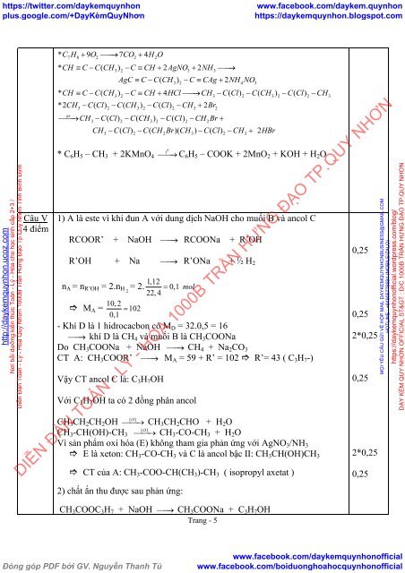 TỔNG HỢP ĐỀ THI HSG HÓA HỌC LỚP 12, LỚP 9 CÓ GIẢI CHI TIẾT TỈNH KIÊN GIANG