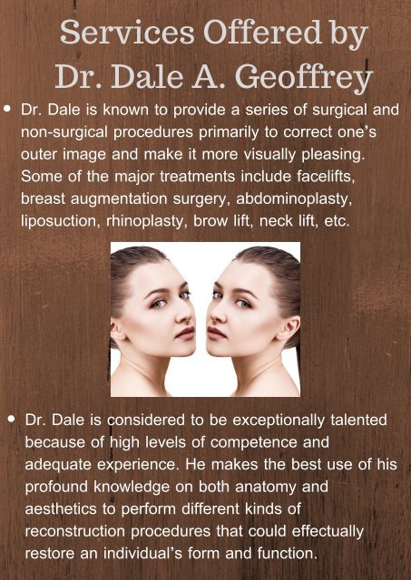 Dr. Dale A. Geoffrey_ A One-Stop Solution for Optimal Plastic Surgeries