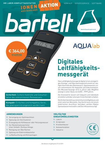 Bartelt Aqualab Ionenaustauscher Aktion 2019