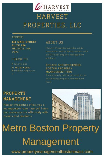 Metro Boston Property Management - Harvest Properties