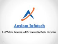 Best Website Designing and Digital Marketing Service | Aaxiom Infotech Inc