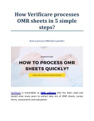 How Verificare processes OMR sheets in 5 simple steps