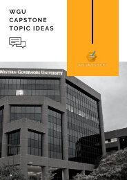 WGU Capstone Topic Ideas