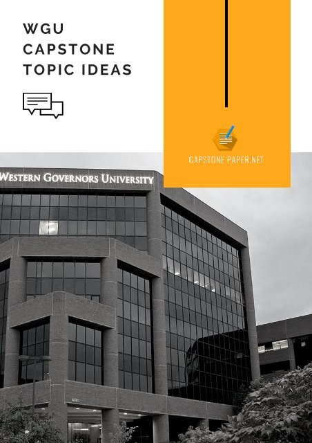 WGU Capstone Topic Ideas