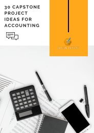 30 Capstone Project Ideas for Accounting