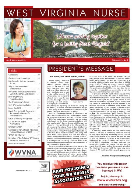 West Virginia Nurse - April 2019