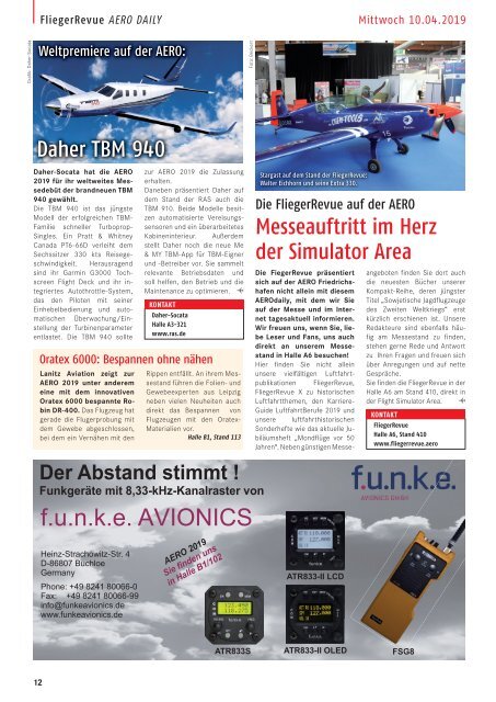 AEROdaily2019 Mittwoch 10.04.2019