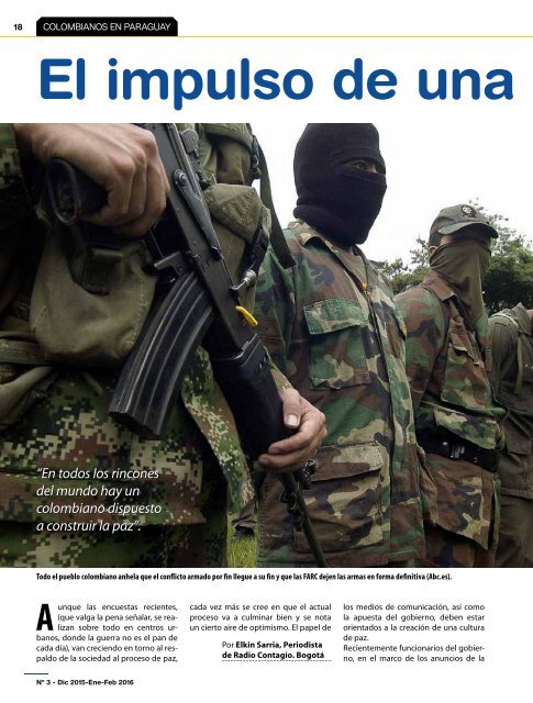 Colombianos Residentes en Paraguay la Revista Año - Año 1- N 3