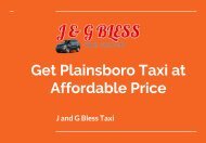 Avail the Service of Plainsboro Taxi by Jay Gegner