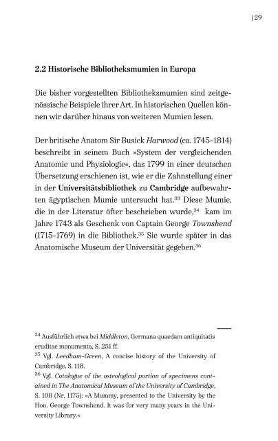 Mumien und Bibliotheken.