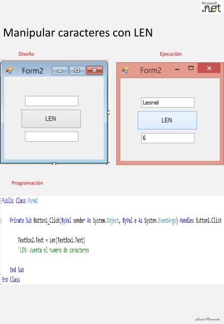 Ejercicios de programación .net (nivel inicial)