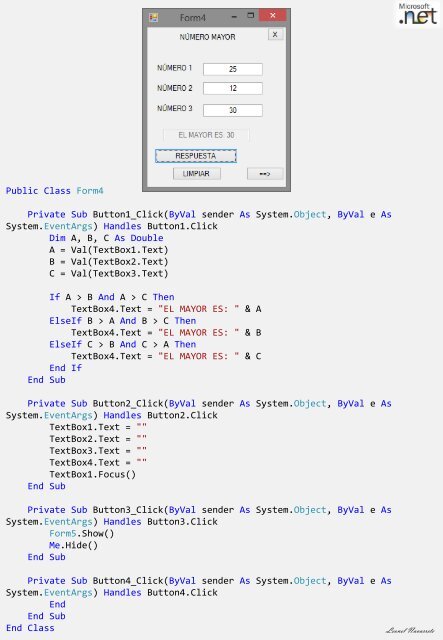 Ejercicios de programación .net (nivel inicial)