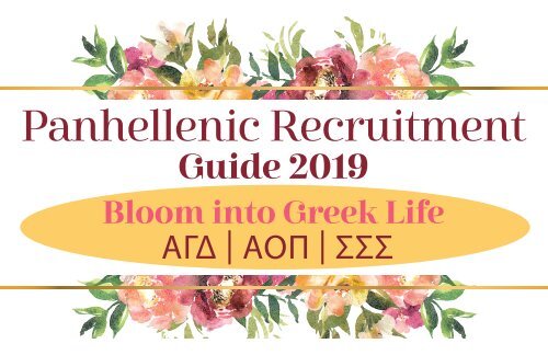 Panhellenic Recruitment Guide 2019