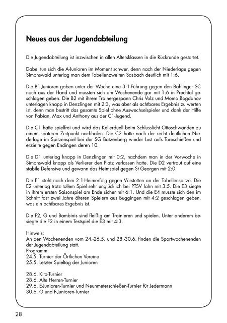 Sport Report - SV Hochdorf - Dienstag 04.04.2019