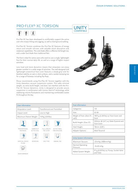 ssur Prosthetic Catalogue 2019