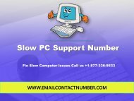 Slow PC Support Number +1-877-36-9533 USA