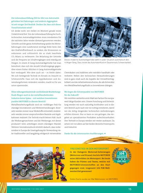 MOTOREX Magazine 2017 110 DE