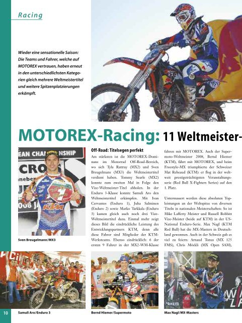 MOTOREX Magazine 2008 85 DE
