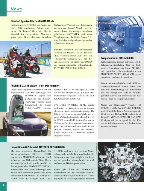 MOTOREX Magazine 2008 85 DE