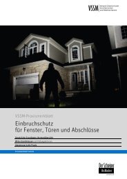 Einbruchschutz für Fenster, Türen und Abschlüsse - VSSM