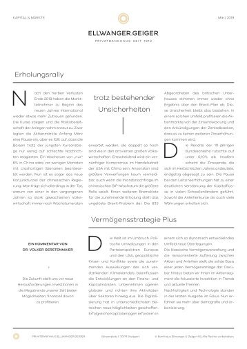 Kapital & Märkte: Ausgabe März 2019