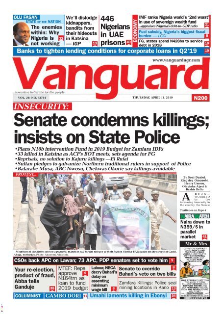 11042019 Insecurity Senate Condemns Killings Insists On State