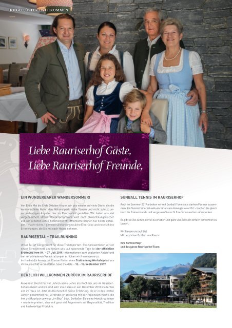 Rauriserhof - Hofgeflüster Frühling/Sommer 2019 (Desktop)