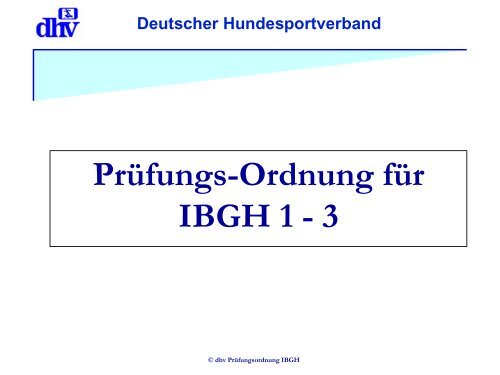 dhv Prüfungsordnung IBGH 1-3