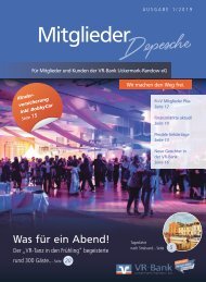 Mitglieder Depesche der VR-Bank Uckermark_Randow eG Ausgabe 01-2019