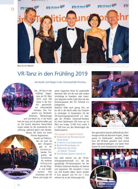 Mitglieder Depesche der VR-Bank Uckermark_Randow eG Ausgabe 01-2019