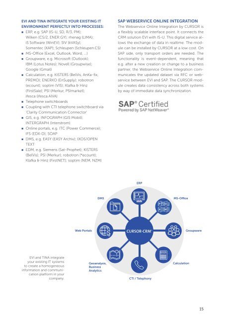 EVI and TINA: CRM 4.0 for the Energy Sector